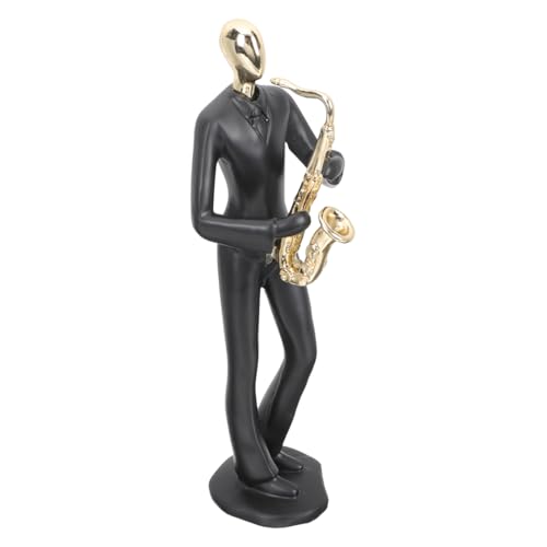 IMIKEYA Musik Figuren Schwarze Deko Wohnzimmer Saxophonspieler Figur Moderne Skulptur Statue Musiker Figuren Deko für Kunst Home Dekoration Band IMIKEYA Musik Figuren Schwarze Deko Wohnzimmer Saxophonspieler Figur Moderne Skulptur Statue Musiker Figuren Deko für Kunst Home Dekoration Band von IMIKEYA