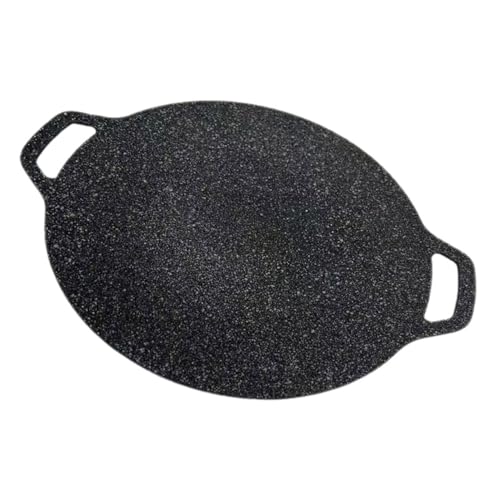 IMIKEYA Bbq Grillpfanne Rund Leicht mit Antihaftbeschichteter Oberfläche Gleichmäßige Hitzeverteilung für Outdoor Camping Picknick Grillpartys Optimal für Garnelen Geeignet von IMIKEYA