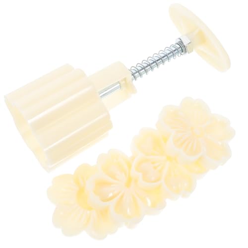 IMIKEYA Blumen Mondkuchenform aus PP Teiliges mit Abnehmbaren Blütenstempeln Handliche Langlebige Holzform für Hausgemachte Mondkuchen Leicht zu Reinigen Wiederverwendbar für Backofen und von IMIKEYA