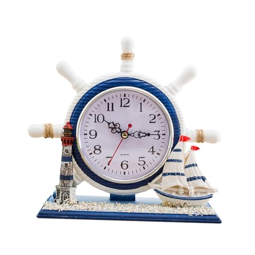 IMIKEYA Marine Stil Tisch Uhr Ornamente Kaminuhr Wohnzimmer IMIKEYA Marine Stil Tisch Uhr Ornamente Kaminuhr Wohnzimmer von IMIKEYA