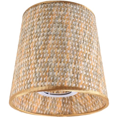 IMIKEYA Lampenschirm für Tischlampe E27 E14 Leinen Lampenschirm Stehlampe Kronleuchter Ersatzschirm gewebt Lampenschirme für Tisch-Nachttischlampe Hängelampe Ø11.5 cm von IMIKEYA