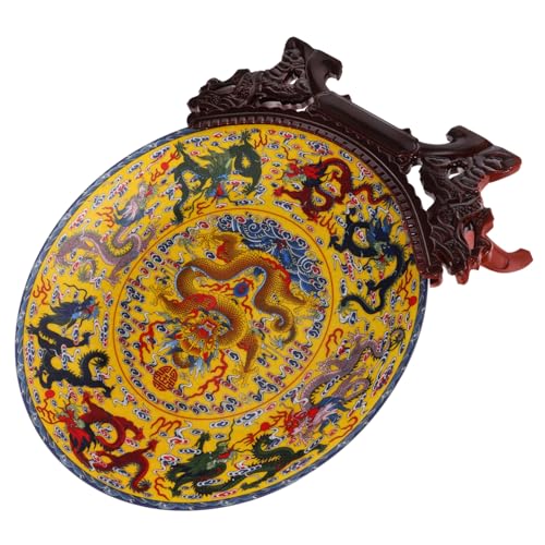 IMIKEYA Dekorativer Keramikteller Mit Stand Chinesisches Kunstwerk Für Küchenregal Stilvoller Wohnaccessoire Für Zuhause Leicht Zu Reinigen Und Langlebig IMIKEYA Dekorativer Keramikteller Mit Stand Chinesisches Kunstwerk Für Küchenregal Stilvoller Wohnaccessoire Für Zuhause Leicht Zu Reinigen Und Langlebig von IMIKEYA