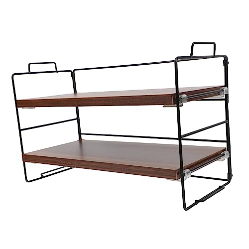 IMIKEYA Bücherregal Aus Eisenkunst Mehrschichtiges Schreibtisch-bücherregal Büro-Schreibtisch- Bücheraufbewahrung Organizer Mini-bücherregal Heimdekoration von IMIKEYA