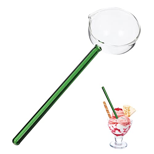 IMIKEYA Klarer Dessertlöffel Wiederverwendbar Hochtemperaturbeständig für Suppen und Desserts Design von IMIKEYA
