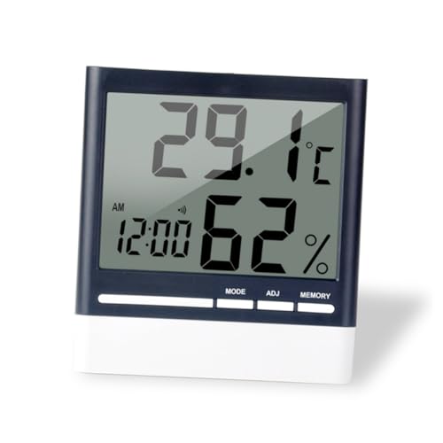 IMIKEYA Digitaler Hygrometer Mit Großem LCD Display Innen Thermometer Und Feuchtigkeitsmonitor Für Präzise Temperatur Und Luftfeuchtigkeitsmessung Wohnräumen Und Gewächshäusern von IMIKEYA