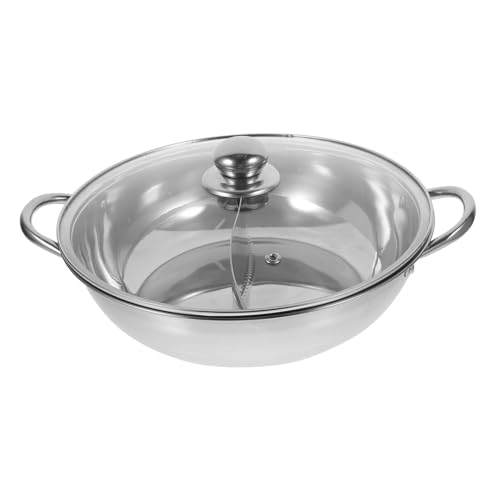 IMIKEYA Dividierter Hot Pot aus Doppelte Geschmacksrichtungen für Induktions und Gasherde mit Deckel Robust und Langlebig für Familienessen und Partys IMIKEYA Dividierter Hot Pot aus Doppelte Geschmacksrichtungen für Induktions und Gasherde mit Deckel Robust und Langlebig für Familienessen und Partys von IMIKEYA