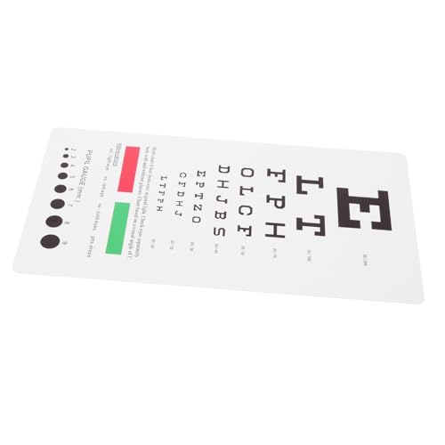 IMIKEYA Doppelseitige Tragbare Sehtafel aus Kunststoff Wasserdichtes PVC Design Kompakt und Leicht Praktische Augentafel für Wandmontage für Schule und Zuhause von IMIKEYA