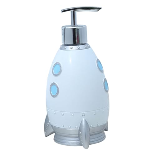 IMIKEYA Duschgelspender in Raketenform Großer Seifenspender mit Ergonomischer Pumpe Bruchsicherer Abs Vinyl Körper als Nachfüllflasche für Shampoo und Body Wash im Bad von IMIKEYA