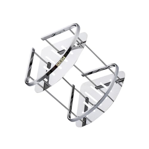 IMIKEYA Edelstahl Dreieck aufbewahrungsregal Doppellagig Platzsparend Langlebig für Badezimmer Multifunktionales Organizer Regal zur Ecknutzung mit Modernem Minimalistischen Design IMIKEYA Edelstahl Dreieck aufbewahrungsregal Doppellagig Platzsparend Langlebig für Badezimmer Multifunktionales Organizer Regal zur Ecknutzung mit Modernem Minimalistischen Design von IMIKEYA