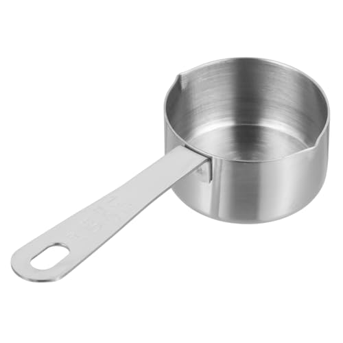 IMIKEYA Edelstahl Sauce Löffel Teppanyaki Suppenlöffel Küchenmaßlöffel mit Aufhängeloch Rostfrei Glatt Multifunktional für Sauce Suppe Milch Kochen von IMIKEYA
