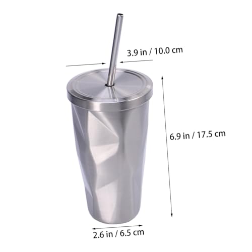 IMIKEYA Edelstahl Trinkbecher mit Strohhalm und Deckel Doppelwandig Isolierter Wasserbecher für Heiß und Kaltgetränke Einzigartiges Diamantförmiges Design Langlebig und Leicht Tragbar IMIKEYA Edelstahl Trinkbecher mit Strohhalm und Deckel Doppelwandig Isolierter Wasserbecher für Heiß und Kaltgetränke Einzigartiges Diamantförmiges Design Langlebig und Leicht Tragbar von IMIKEYA