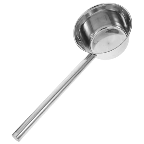 IMIKEYA Edelstahl Wasserlöffel mit Langem Griff Tiefer Schöpflöffel für Garten und Küche Hitzebeständig Ergonomisch Geformt zum Wasserschöpfen und Gemüsewaschen Grifflänge von IMIKEYA