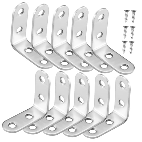 IMIKEYA Edelstahl Winkelverbinder mit Rostfreien Schrauben Robuste Möbelwinkel für Bettverbinder Schrankbefestigung Schnelle Möbelreparatur Einfache Montage IMIKEYA Edelstahl Winkelverbinder mit Rostfreien Schrauben Robuste Möbelwinkel für Bettverbinder Schrankbefestigung Schnelle Möbelreparatur Einfache Montage von IMIKEYA