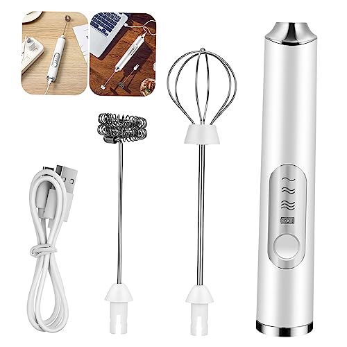 IMIKEYA Elektrischer Milchaufschäumer Handheld Gang Automatik Mixer mit Abnehmbaren Schneebesen für Sahne und Matcha Leiser Motor Hochwertiges von IMIKEYA