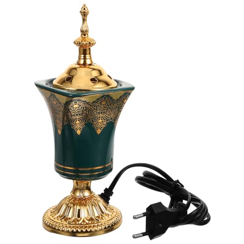 IMIKEYA Elektrischer Räuchergefäß Arabischer Stil Kleiner Keramischer Duftofen Langlebiger Eisenhalter für Weihrauch Wohnraumdekoration mit Orientalischem Design Geeignet für Zuhause und IMIKEYA Elektrischer Räuchergefäß Arabischer Stil Kleiner Keramischer Duftofen Langlebiger Eisenhalter für Weihrauch Wohnraumdekoration mit Orientalischem Design Geeignet für Zuhause und von IMIKEYA