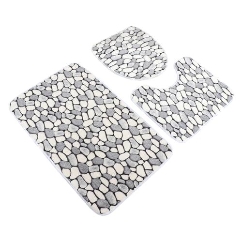 IMIKEYA Fleece Badezimmerteppich Teiliges Saugfähige Wc Matte Weicher Badvorleger rutschfest Waschbar Für Wohn und Kinderbadezimmer Fußmatte IMIKEYA Fleece Badezimmerteppich Teiliges Saugfähige Wc Matte Weicher Badvorleger rutschfest Waschbar Für Wohn und Kinderbadezimmer Fußmatte von IMIKEYA