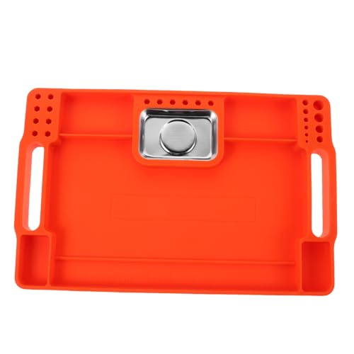 IMIKEYA Flexible Silikon Werkzeugablage mit Edelstahlplatte Hitzebeständiger Organizer für Auto Traktorwerkzeuge Rutschfeste Aufbewahrung für Schrauben und Kleinteile Praktisch für IMIKEYA Flexible Silikon Werkzeugablage mit Edelstahlplatte Hitzebeständiger Organizer für Auto Traktorwerkzeuge Rutschfeste Aufbewahrung für Schrauben und Kleinteile Praktisch für von IMIKEYA