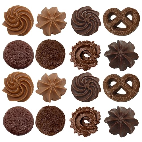 IMIKEYA Gefälschte Kekse 16 Stück Künstliche Kekse Modellsimulation Realistische Dessert- Rollenspiel-Lebensmittelmodell Für Zuhause Küche Dekoration Display-Requisiten Kaffee von IMIKEYA