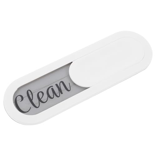 IMIKEYA Geschirrspüler Magnet Clean Dirty Schild Langlebiger Abs Acryl Indikator Wendbar Rutschfest Weißes Elliptisches Design Geeignet für Küche Haushalt Spülmaschine und Waschmaschine von IMIKEYA