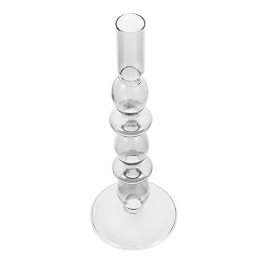 IMIKEYA Glas kerzenhalter für Stumpenkerzen Transparent Eleganter Tischkerzenständer Dekoratives Wohnaccessoire für Gemütliche Atmosphäre bei Festen und Familienfeiern von IMIKEYA
