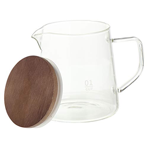 IMIKEYA Glaskanne Teekanne mit Deckel Kaffeekanne 300ml Wasserkocher Teekessel Kaffeekessel Klarglas Krug Kaffee Karaffe Teebereiter für Kalte und Heiße Getränke Hand Tropf Kaffeemaschine von IMIKEYA