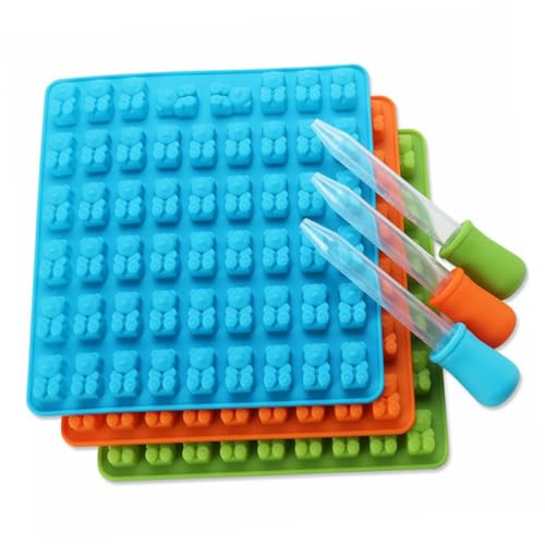 IMIKEYA Gummibärchen-form-tropfer Bären-silikonform 53 Mulden Einfach Zu Befüllen Und Zu Reinigen Ideal Für Selbstgemachte Pralinen Und Snacks von IMIKEYA