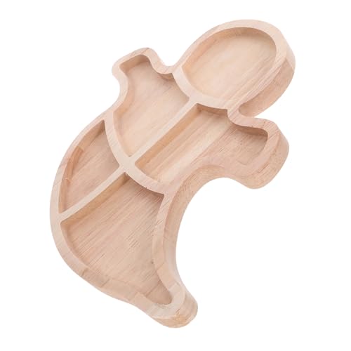 IMIKEYA Halloween Servierplatte Gespenst-form Holzbrett mit Fächern Rustikales Charcuterie-tablett für Gemüse Käse Obst Vielseitiges Snack-tablett für Party Hochzeit Halloween Indoor und von IMIKEYA