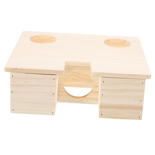 IMIKEYA Hamster Versteck aus Holz Mehrkammer Hamsterhaus mit Fenster Natürliches Material Langlebig für Meerschweinchen und Hamster Sicheres Reinigendes IMIKEYA Hamster Versteck aus Holz Mehrkammer Hamsterhaus mit Fenster Natürliches Material Langlebig für Meerschweinchen und Hamster Sicheres Reinigendes von IMIKEYA
