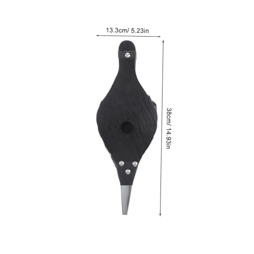 IMIKEYA Handkurbel Grillgebläse aus Edelstahl und Holz Leichter Manueller Bbq luftgebläse für Outdoor Camping Kamin und Grill Kompakt Schnell Zündend Tragbar und Platzsparend von IMIKEYA