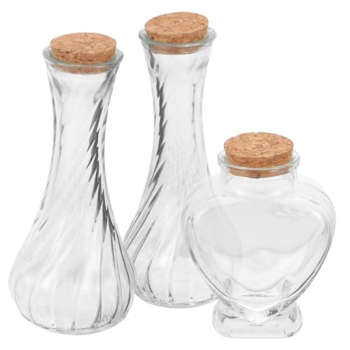 IMIKEYA Hochzeits Sandzeremonie Set 3-Teilige Dekorative Flasche mit Korkdeckel leerer Wunschflasche Gedenkgeschenke Hochzeitsdekorationen DIY Bastelbehälter IMIKEYA Hochzeits Sandzeremonie Set 3-Teilige Dekorative Flasche mit Korkdeckel leerer Wunschflasche Gedenkgeschenke Hochzeitsdekorationen DIY Bastelbehälter von IMIKEYA