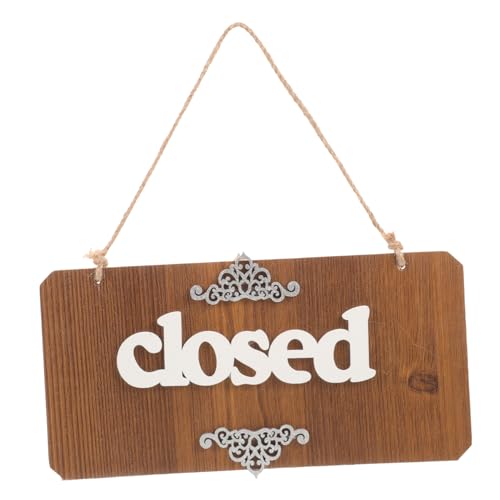 IMIKEYA Holz Open Closed Schild Doppelseitiges Hängeschild für Geschäfte Restaurants Cafés Retro Design Praktisch für Türen und Fenster von IMIKEYA