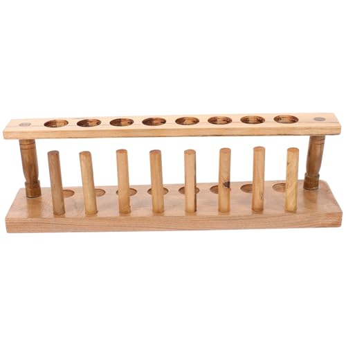 IMIKEYA Holz Reagenzglasständer mit Löchern Labor Teströhrenhalter Stabil Langlebig Sicher für Labororganisation und Praktische Anwendung von IMIKEYA