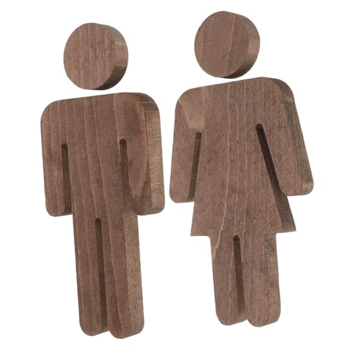 IMIKEYA Holz Toilettenschild Männer Frauen Minimalistisches Badezimmerdekor Vielseitige Wanddekoration für Innen und Außen Rustikaler Stil Einfache Installation Geeignet für Zuhause und von IMIKEYA