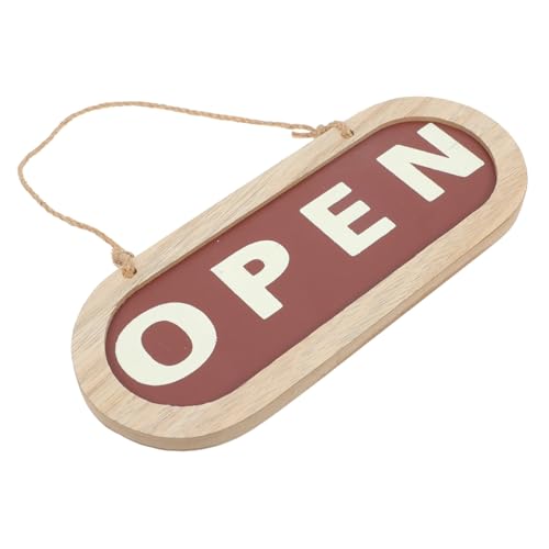 IMIKEYA Holz Türschild Open Doppelseitig Hängend Kreative Willkommensdekoration für Laden Robustes Holzmaterial Vielseitig Einsetzbar als Tür Geschäftsschilder Praktische Türdeko für von IMIKEYA