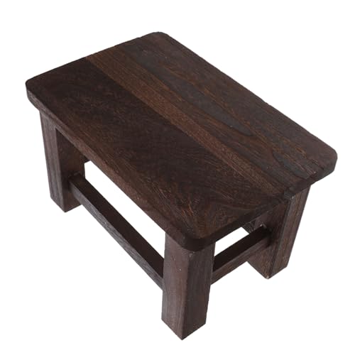 IMIKEYA Holz Vintage Schuhwechselhocker Robuster Ergonomischer und Praktischer Sitzhocker für Wohnzimmer Schlafzimmer Massivem Holz Retro Vielseitig Einsetzbar von IMIKEYA