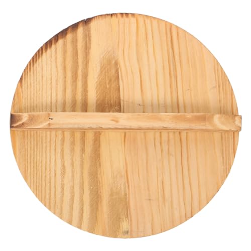 IMIKEYA Holz-Wok-Deckel Runder Naturholz-Universaldeckel Für Topf Pfanne Bratpfanne Kochgeschirr Bratpfannenabdeckung Ersatzdeckel Spritzdeckel Tellerabdeckung Für Kochtopf 14 Cm von IMIKEYA
