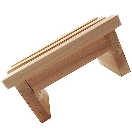 IMIKEYA Holzschemel Tritthocker Kompakt rutschfest Belastbar für Haushalt Wohnzimmer Fußbank Sitzhilfe für Sicher und Praktisch aus Premium Holz von IMIKEYA