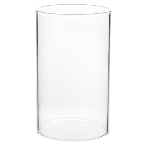 IMIKEYA Hurricane-Kerzenhalterhülse Klarglaszylinder Kerzenhalter Kaminrohr Offenes Ende Kerzenschirm 6 X 10 cm von IMIKEYA