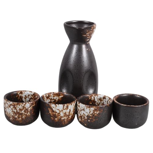 IMIKEYA Japanisches Sake Set Teilig Traditioneller Porzellan Sake mit und Bechern Hitzebeständig Vielseitig für Zuhause Bar Restaurant von IMIKEYA