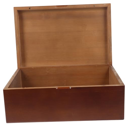IMIKEYA Kasten Desktop- Holzbox Holzschachtel ring etui Schmuckbox mit Fächern Schmuckbehälter Holz Schmuckspender Schmuckhalter aus Holz schmuckschatulle aus holz hölzern von IMIKEYA