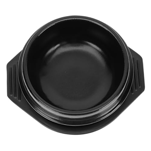 IMIKEYA Keramik Casserole Pot Hitzebeständig mit Rutschfestem Tablett Energiesparender Stew Pot für Bibimbap und Koreanische Küche Glasiert Nahtlos Sicher und Praktisch von IMIKEYA