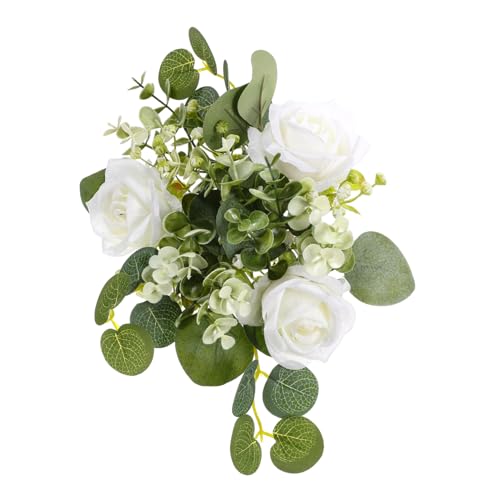 IMIKEYA Kerzengirlande Weihnachtskerzenringe Kerzenhalter Ringe Girlande Leuchterring Tischdeko Veranstaltungsdekoration Kerzenständer-Blumenkranz Kleiner Kerzenkranz Seidentuch Weiß IMIKEYA Kerzengirlande Weihnachtskerzenringe Kerzenhalter Ringe Girlande Leuchterring Tischdeko Veranstaltungsdekoration Kerzenständer-Blumenkranz Kleiner Kerzenkranz Seidentuch Weiß von IMIKEYA