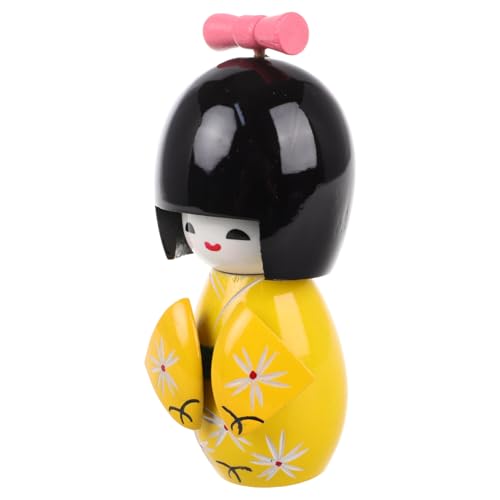 IMIKEYA Puppenstatuen Aus Holz Traditioneller Japanischer Kimono Für Asiatische Sammlerstücke Bürodekoration von IMIKEYA
