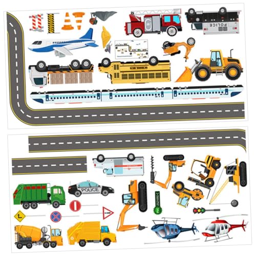 IMIKEYA Kinderzimmer Wandsticker Bagger und Baustellenfahrzeuge Selbstklebend für Glatte Oberflächen Abziehbare Wanddekoration Kreative DIY Raumgestaltung von IMIKEYA