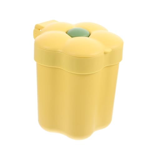 IMIKEYA Kleiner Tischmülleimer mit Deckel Blumendesign Geruchsdicht Leicht zu Reinigen Kompakt für Büro Schlafzimmer und Kinderzimmer Praktischer Mini Abfalleimer für Schreibtisch von IMIKEYA