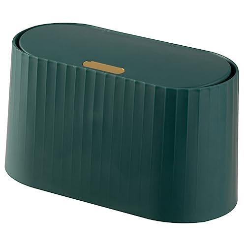 IMIKEYA Kleiner Tischmülleimer mit Deckel Drucktyp Kompaktes Design für Büro Schlafzimmer und Bad Stabiler Material für Kleine Abfälle Dekoration Petrol IMIKEYA Kleiner Tischmülleimer mit Deckel Drucktyp Kompaktes Design für Büro Schlafzimmer und Bad Stabiler Material für Kleine Abfälle Dekoration Petrol von IMIKEYA