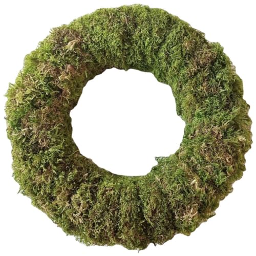 IMIKEYA Dekokranz Moos, Kranz Moos Künstlich Weihnachten Mooskranz 30 cm Grün Dekokranz Türkranz Weihnacht Kranz für Tür Wand Party Hochzeit von IMIKEYA