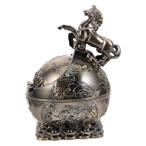 IMIKEYA Vintage Retro Aschenbecher mit Deckel Winddichter Tischascher aus Metall im Eleganten Bronze-look für Innen Außenbereiche für Freunde und Familie IMIKEYA Vintage Retro Aschenbecher mit Deckel Winddichter Tischascher aus Metall im Eleganten Bronze-look für Innen Außenbereiche für Freunde und Familie von IMIKEYA