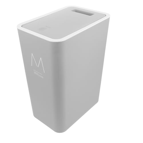 IMIKEYA Mülleimer-pressdeckel 10 L Kapazität Graue Presse für Badezimmer Küche Büro von IMIKEYA