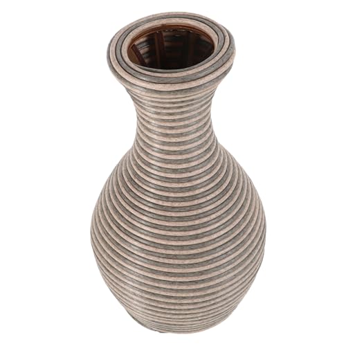 IMIKEYA Kunststoffgeflecht Vase Für Getrocknete Blumen Hohe Vase Aus Künstlichem Rattan Dekorative Blumenvase Fürs Büro Moderne Für Gartendekoration Einfache Für Hochzeiten Und von IMIKEYA